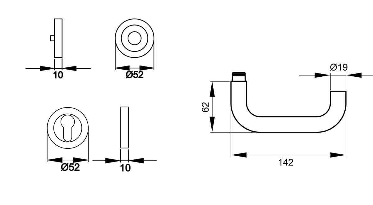 KARCHER DESIGN ER/FS 27V PZ0 71 - Kreta, Profilzylinder, FS, Edelstahl