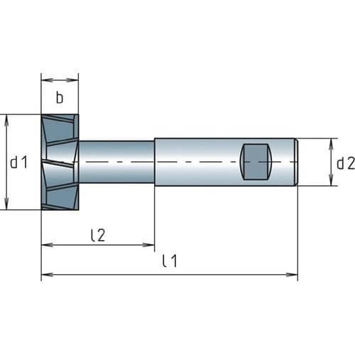MAYKESTAG T-Nutenfräser DIN 851AB TypN D.21mm HSS-Co Verz.Kreuz Z.8 MAYKESTAG