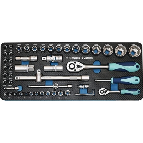 TECWERK Steckschlüsselsatz 55-tlg.1/4+1/2 Zoll SW 4-32mm Z.72/72 6KT TECWERK
