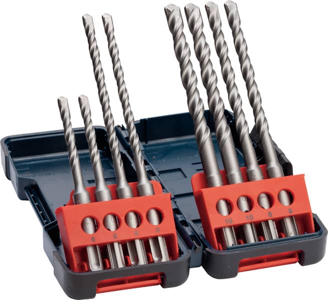 BOSCH 8-tlg. Hammerbohrer-Set SDS plus-3, Tough Box