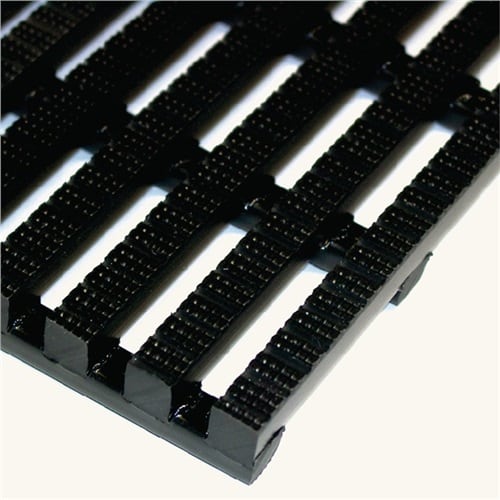 EHA Industriematte Zuschnitt B1000xS15mm grob gefräst schwarz PVC