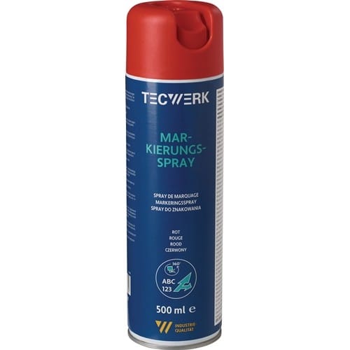 TECWERK Markierungsspray rot 500ml Spraydose TECWERK