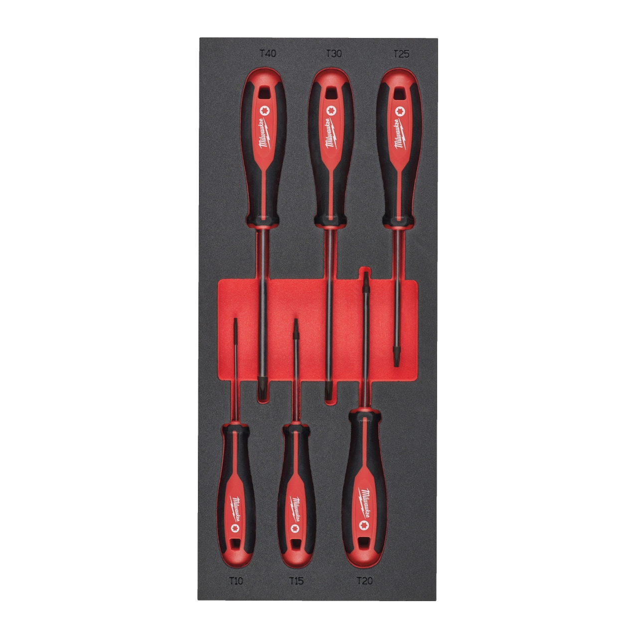 MILWAUKEE 6-teilige TX Einlage für Werkstattwagen 78 cm Tri-Lobe Schraubendreher Einlage