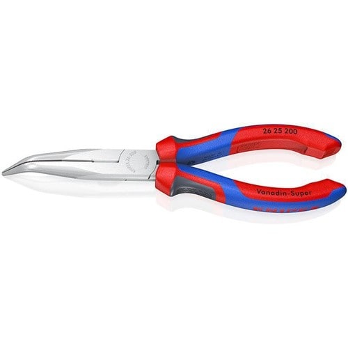 KNIPEX Flachrundzange L.200mm verchr.40Grad gew.Comfort-Griff KNIPEX