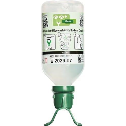 PLUM Augenspülflasche DUO 0,5l 3 Jahre (ungeöffnete Flasche) DIN EN15154-4 PLUM