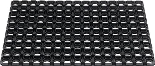 Nordwest Fußmatte offene Ringe schwarz Gummi