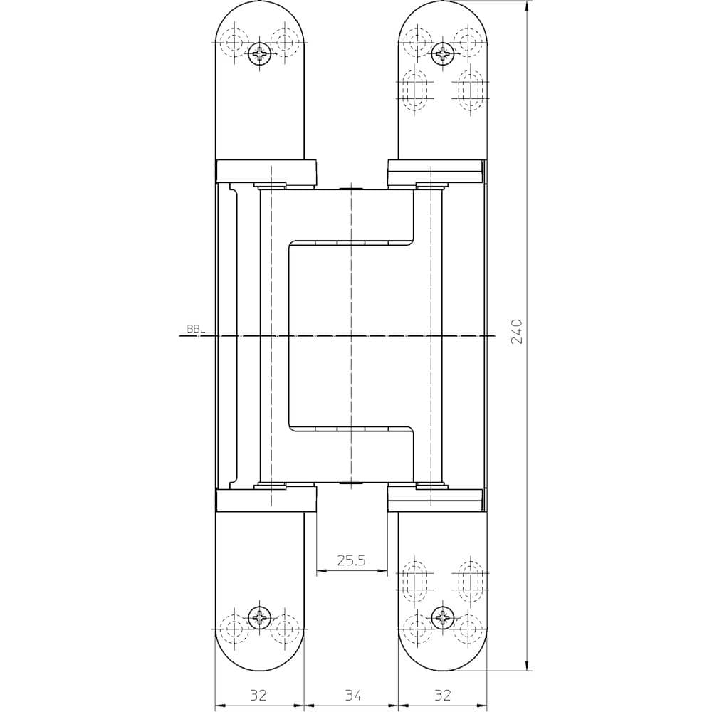 SIMONSWERK Verdecktliegendes Türband TECTUS® TE 640 3D A8 FR,