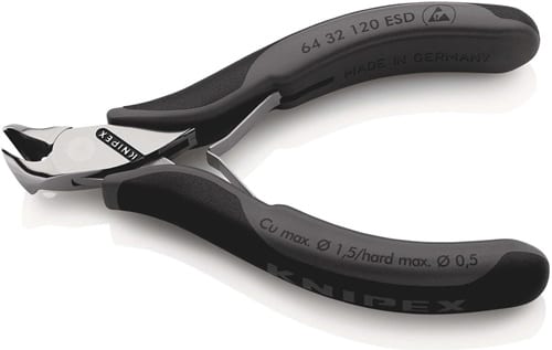KNIPEX Elektronikvornschn.L.120mm Form 3 Facette ja,kleine spiegelpol.
