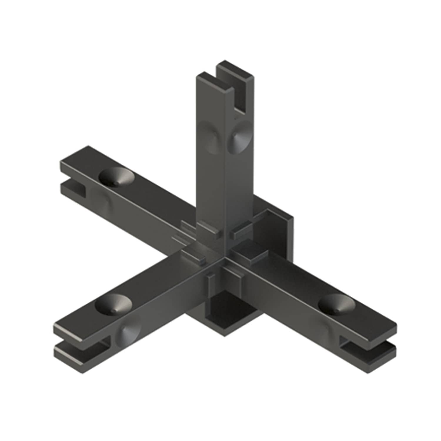HETTICH Cadro Verbindungsknoten 4-fach LED-Verbindung Edelstahl Optik, 9298842