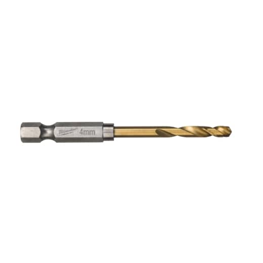 MILWAUKEE 4,0 x 71,5 mm SHOCKWAVE Metallbohrer HSS-G RED HEX Titan 1/4"
