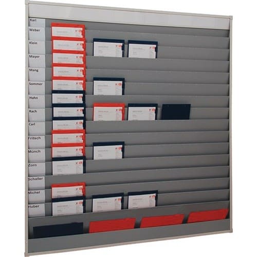 EICHNER Planungstafel H1765xB1580xT78mm 15 Schienen grau