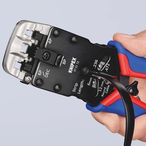 KNIPEX Crimpzange f.Westernstecker L.200mm KNIPEX