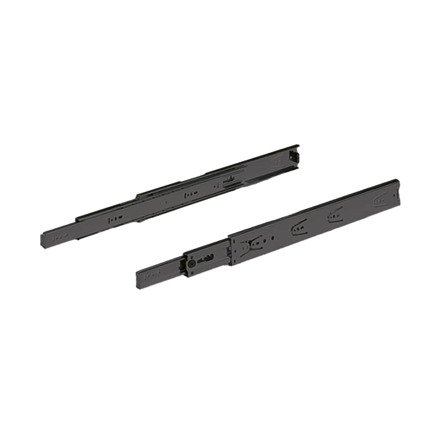 HETTICH Kugelauszug KA 5632, Seitenmontage, Abmessungen (H x B) 46 x 12,7 mm, 450 mm, schwarz, 1073724