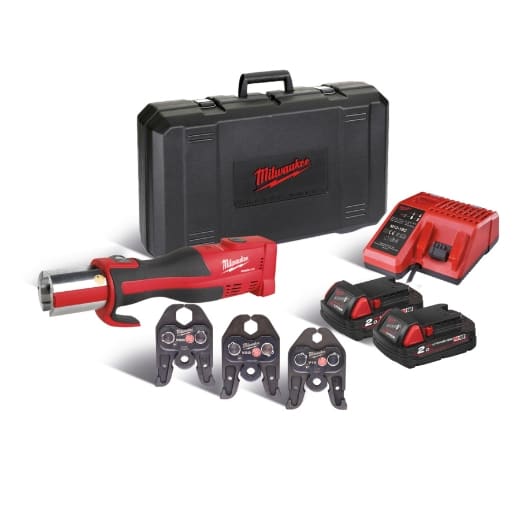 MILWAUKEE Bürstenloses Akku-Presswerkzeug (Sanitär) M18BLHPT-202C V-Set