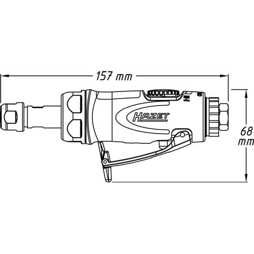 HAZET Druckluftstabschleifer 9032N-1 2000-25000min-¹ 6mm HAZET