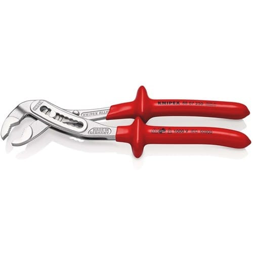 KNIPEX Wasserpumpenzange Alligator® L.250mm Spann-W.46mm verchr.VDE tauchisol.KNIPEX