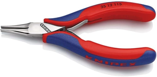 KNIPEX Elektronik-Greifzange Gesamt-L.115mm flachbreite Backen Form 1 Mehrkomp.-Hüllen