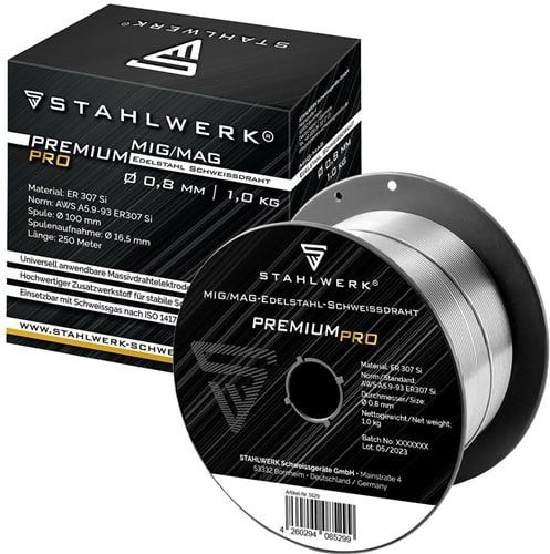 STAHLWERK Schweißdraht VA 0,8mm 1kg STAHLWERK