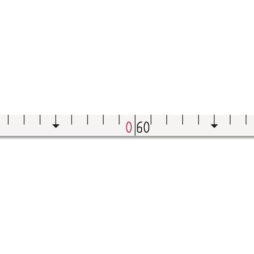 TECWERK Rahmenbandmaß L.50m Bandbr.13mm Bcm EG II Alu.weiß Stahlmaßband TECWERK