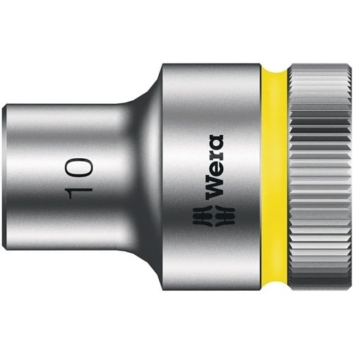 WERA Steckschlüsseleinsatz 8790 HMC Außen-6-kant SW10mm L.37mm 4-kt1/2Zoll CV verchr.