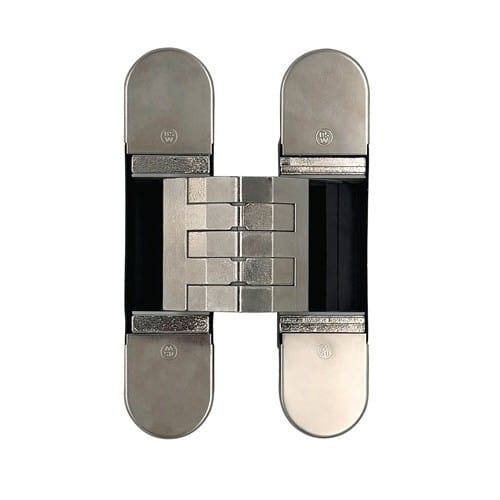 BSW verdecktl.Objektband Hide 3D130-80 vernickelt,glänzend Bandh130mm Bel.-W80kg BSW