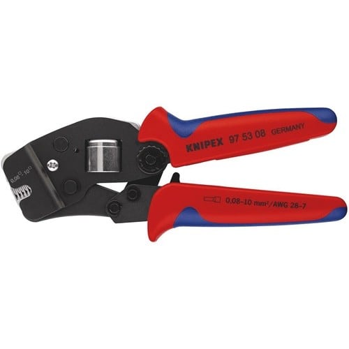 KNIPEX Crimpzange Gesamt-L.190mm 0,08-10,0 (AWG 28-7) mm² brün.Mehrkomp.-Hüllen KNIPEX