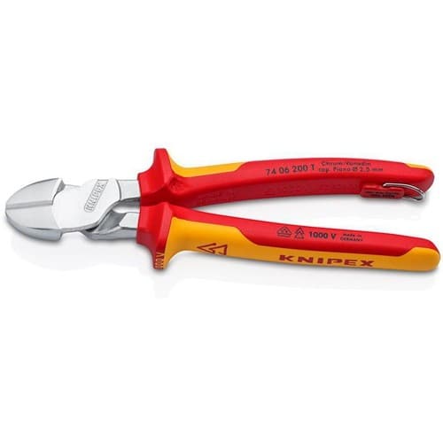 KNIPEX Kraftseitenschneider L.200mm VDE Form 0 m.Öse
