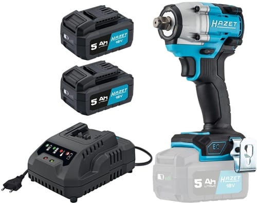 HAZET Akku-Schlagschrauber 9512-600/4 18V 5Ah 12,5mm (1/2Zoll) 4-kt.406 Nm HAZET