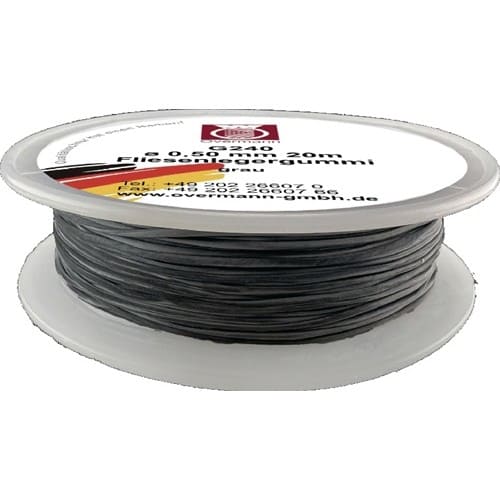OVERMANN Fliesenlegergummi L.20m S.0,5mm f.Spannecken grau OVERMANN