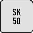 TECWERK Anzugsbolzen ISO 7388-3 Form AD SK50 m.Bohr.TECWERK