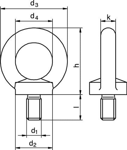 Ringschraube DIN 580 Gew.M12 STA C15 ZN
