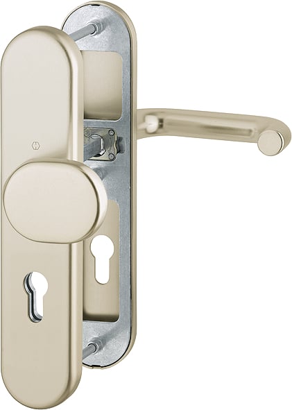 HOPPE® Schutz-Wechselgarnitur mit Langschild Paris 86G/3331/3310/138L, 8/72 mm, Aluminium, 3665948