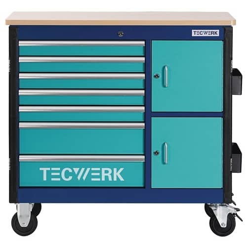 TECWERK Rollwerkbank PLUS 2.0 T Außen-B1090xT500xH1055mm Schubl.7 30kg 500kg TECWERK