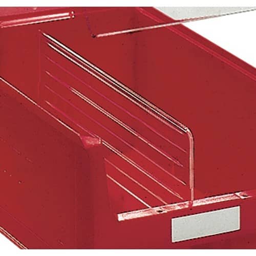 TECWERK Längsteiler f.Sichtlagerkasten MK3 PS glasklar 10St./Btl.TECWERK