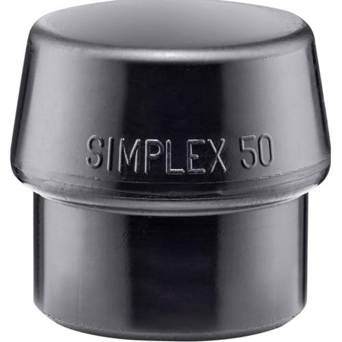 HALDER Schonhammerkopf SIMPLEX Kopf-Ø 50mm Gum.schwarz mittelh.HALDER