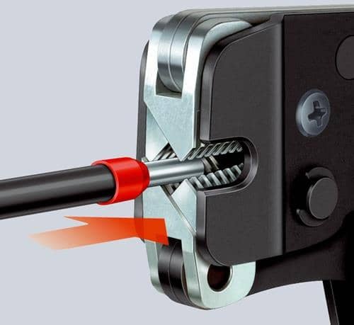 KNIPEX Crimpzange Gesamt-L.190mm 0,08-10,0 (AWG 28-7) mm² brün.Mehrkomp.-Hüllen KNIPEX