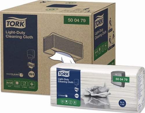 TORK Putztuch TORK 500479 L.ca.415 mmxB.ca.355mm weiß 1-lagig 4 Pk.m.je 120 Blätter