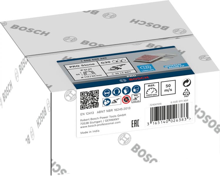BOSCH Schleiftopf, konisch-Stein/Beton 90 mm, 110 mm, 55 mm, 36