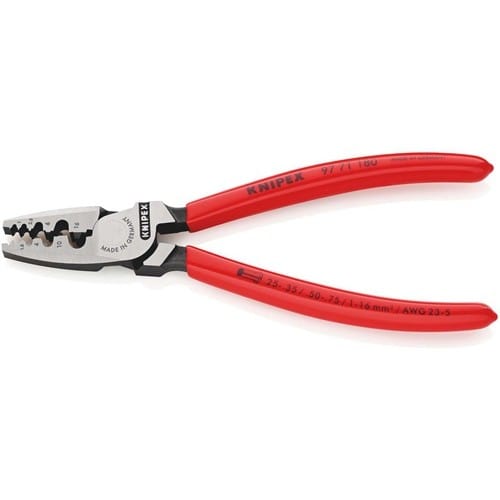 KNIPEX Aderendhülsenzange L.180mm 0,25-16,0 (AWG 23-5) mm² pol.Ku.-Überzug KNIPEX