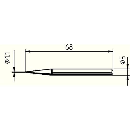 ERSA Lötspitze Serie 032 bleistiftspitz B.1,1mm 0032 BD/SB ERSA