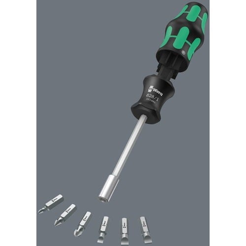 WERA Magazinbithalter KK 27 Set 2 7-tlg.PH/Schlitz WERA