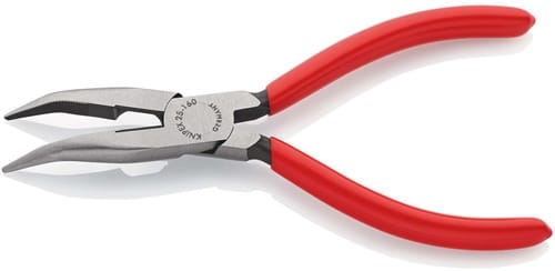 KNIPEX Flachrundzange L.160mm flach/rund 40Grad gew.pol.Ku.-Überzug KNIPEX
