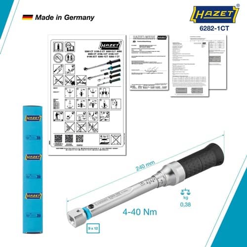 HAZET Drehmomentschlüssel 6282-1CT 4-40 Nm 9x12mm HAZET