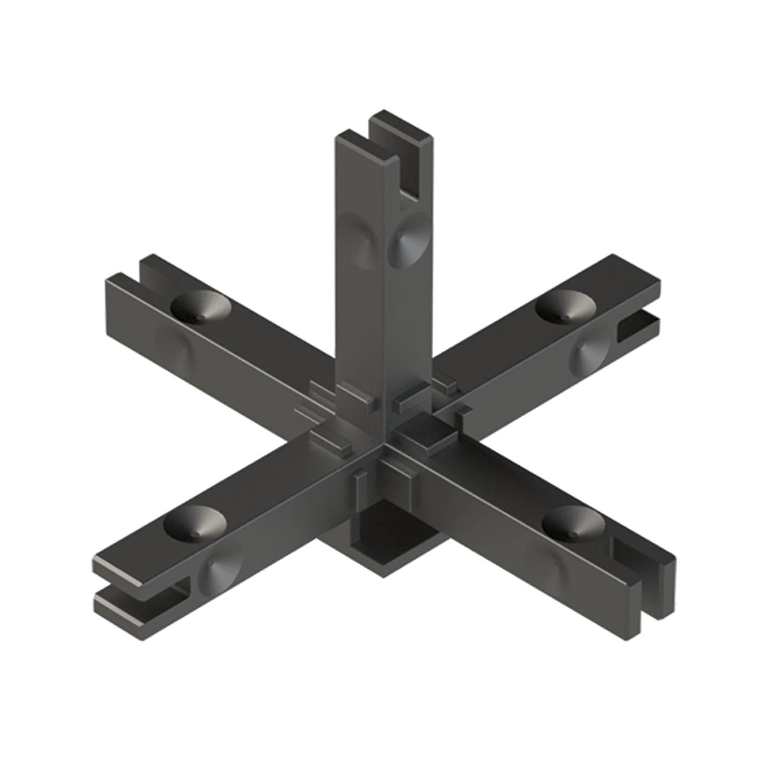 HETTICH Cadro Verbindungsknoten 5-fach LED-Verbindung Edelstahl Optik, 9303882