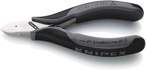KNIPEX Elektronikseitenschneider L.115mm Form 2 Facette nein spiegelpol.KNIPEX