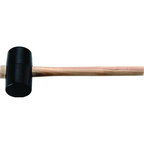 TECWERK Gummihammer Kopf-D.74mm Kopf-L.127mm schwarz ES 90 Shore A flache Bahn TECWERK