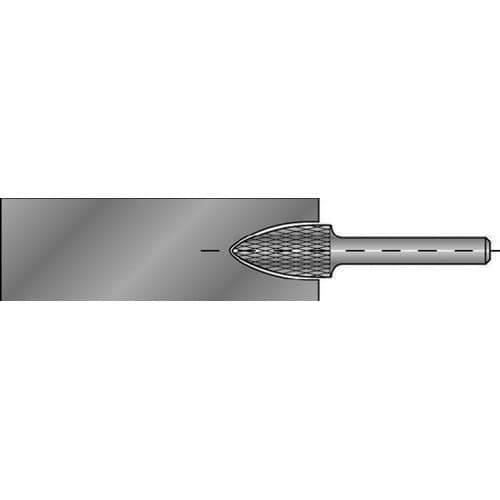 RUKO Frässtift SPG D.6mm Kopf-L.18mm Schaft-D.6mm HM Blank Verz.KVZ 4 RUKO