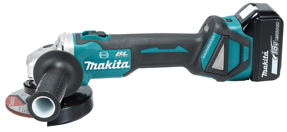 Makita Akku-Winkelschleifer 18V, 5,0, 3x 5,0 Ah Akkus und Ladegerät, DGA513RT3J