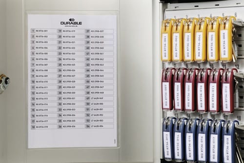 DURABLE Schlüsselschrank Key-Box H280xB302xT118mm 1-türig Zylinderschl.Anz.Hak.36