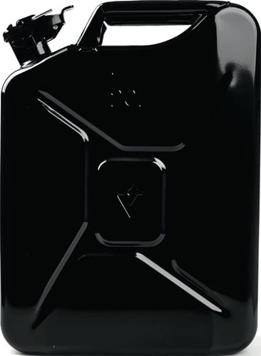 VALPRO Kraftstoffkanister 20l Schwarz RAL 9005 Stahlbl.0,9mm L345xB165xH470mm VALPRO